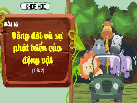 Bài giảng Khoa Học 5 - Bài 16: Vòng đời và sự phát triển của động vật (Tiết 2)(Năm học 2024-2025)
