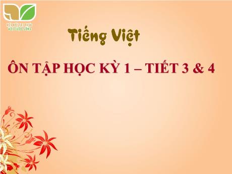 Bài giảng Tiếng Việt 5 (Kết nối tri thức) - Tuần 18: Ôn tập và Đánh giá cuối học kì I (Tiết 3+4)(Năm học 2024-2025)