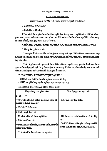 Kế hoạch bài dạy Lớp 5 - Thứ 2+3, Tuần 16 Năm học 2024-2025 (Nguyễn Thị Trinh)