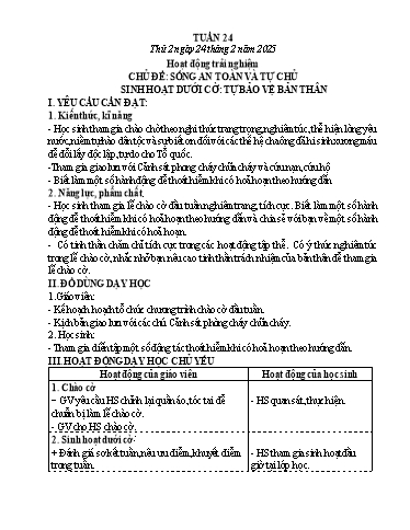 Kế hoạch bài dạy Lớp 5 - Thứ 2+3, Tuần 24 Năm học 2024-2025 (Nguyễn Thị Trinh)