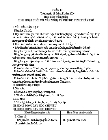 Kế hoạch bài dạy Lớp 5 - Thứ 2+3+4, Tuần 11 Năm học 2024-2025 (Phan Thị Ánh Tuyết)