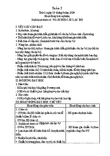 Kế hoạch bài dạy Lớp 5 - Thứ 2+3+4, Tuần 2 Năm học 2024-2025 (Phan Thị Ánh Tuyết)