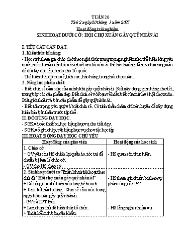 Kế hoạch bài dạy Lớp 5 - Thứ 2+3+4, Tuần 20 Năm học 2024-2025 (Nguyễn Thị Trinh)