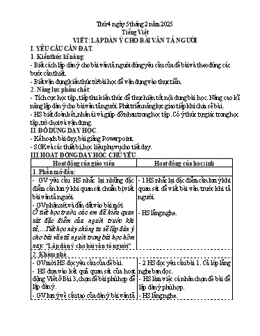 Kế hoạch bài dạy Lớp 5 - Thứ 2+3+4, Tuần 21 Năm học 2024-2025 (Phan Thị Huyền)