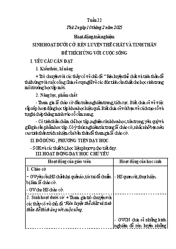 Kế hoạch bài dạy Lớp 5 - Thứ 2+3+4, Tuần 22 Năm học 2024-2025 (Nguyễn Thị Trinh)