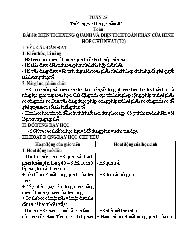 Kế hoạch bài dạy Lớp 5 - Thứ 2+3+4, Tuần 25 Năm học 2024-2025 (Phan Thị Huyền)