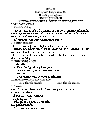 Kế hoạch bài dạy Lớp 5 - Thứ 2+3+4, Tuần 27 Năm học 2024-2025 (Phan Thị Ánh Tuyết)