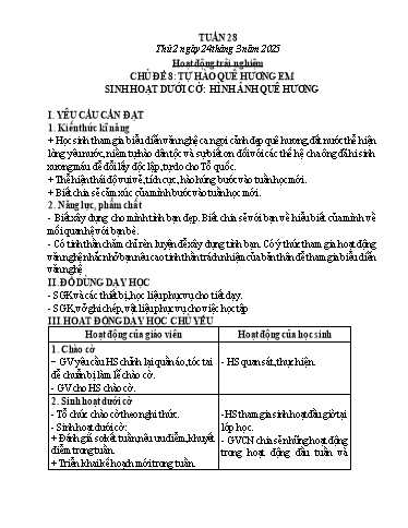 Kế hoạch bài dạy Lớp 5 - Thứ 2+3+4, Tuần 28 Năm học 2024-2025 (Phan Thị Ánh Tuyết)