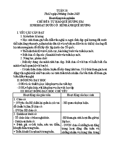 Kế hoạch bài dạy Lớp 5 - Thứ 2+3+4, Tuần 28 Năm học 2024-2025 (Phan Thị Huyền)
