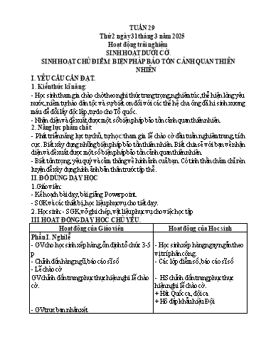 Kế hoạch bài dạy Lớp 5 - Thứ 2+3+4, Tuần 29 Năm học 2024-2025 (Phan Thị Huyền)
