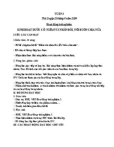 Kế hoạch bài dạy Lớp 5 - Thứ 2+3+4, Tuần 3 Năm học 2024-2025 (Nguyễn Thị Trinh)
