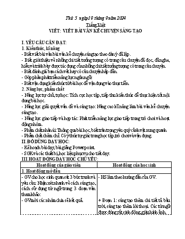 Kế hoạch bài dạy Lớp 5 - Thứ 5+6 (19/9 - 20/9/2024) Năm học 2024-2025 (Nguyễn Thị Trinh)