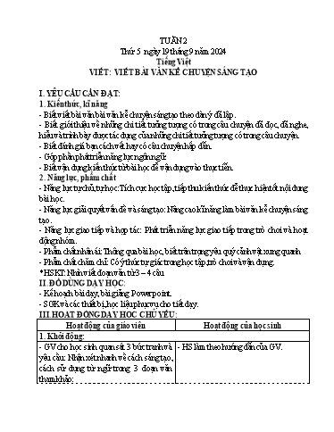Kế hoạch bài dạy Lớp 5 - Thứ 5+6, Tuần 2 Năm học 2024-2025 (Phan Thị Huyền)