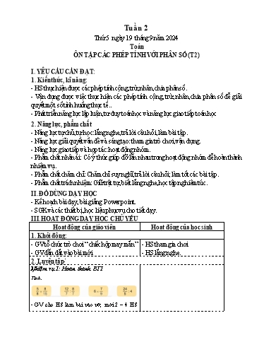 Kế hoạch bài dạy Lớp 5 - Thứ 5+6, Tuần 2 Năm học 2024-2025 (Phan Thị Ánh Tuyết)