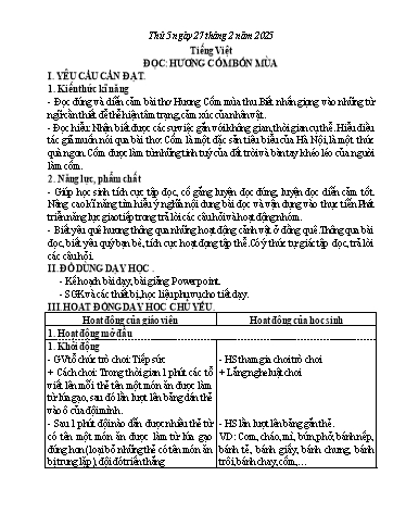 Kế hoạch bài dạy Lớp 5 - Thứ 5+6, Tuần 24 Năm học 2024-2025 (Phan Thị Huyền)