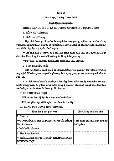 Kế hoạch bài dạy Lớp 5 - Thứ 5+6, Tuần 25 Năm học 2024-2025 (Nguyễn Thị Trinh)