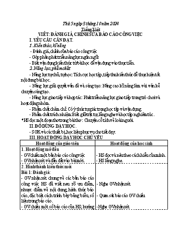 Kế hoạch bài dạy Lớp 5 - Thứ 5+6, Tuần 4 Năm học 2024-2025 (Phan Thị Huyền)